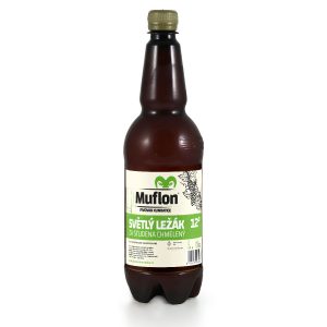 A 1L Muflon Svetly Lezak Beer Bottle