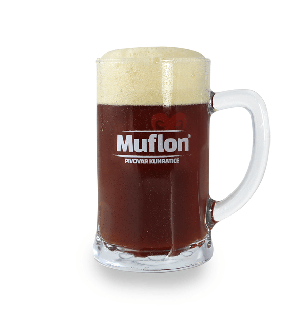 A Dark Brown Muflon Beer Glass