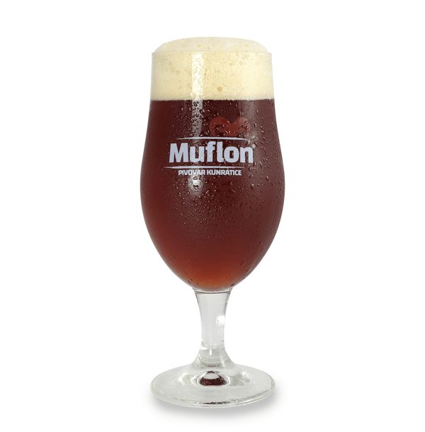 A Glass of RED BUT Muflon Beer