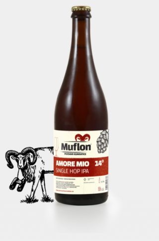 A Bottle of 1L Muflon Amore Mio 14° Beer.